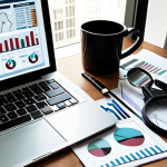 **Image Prompt:** A cluttered desk with financial statements, a magnifying glass, and a modern laptop displaying complex data visualizations, hinting at the blend of traditional and AI-driven value investing, illuminated by soft window light.