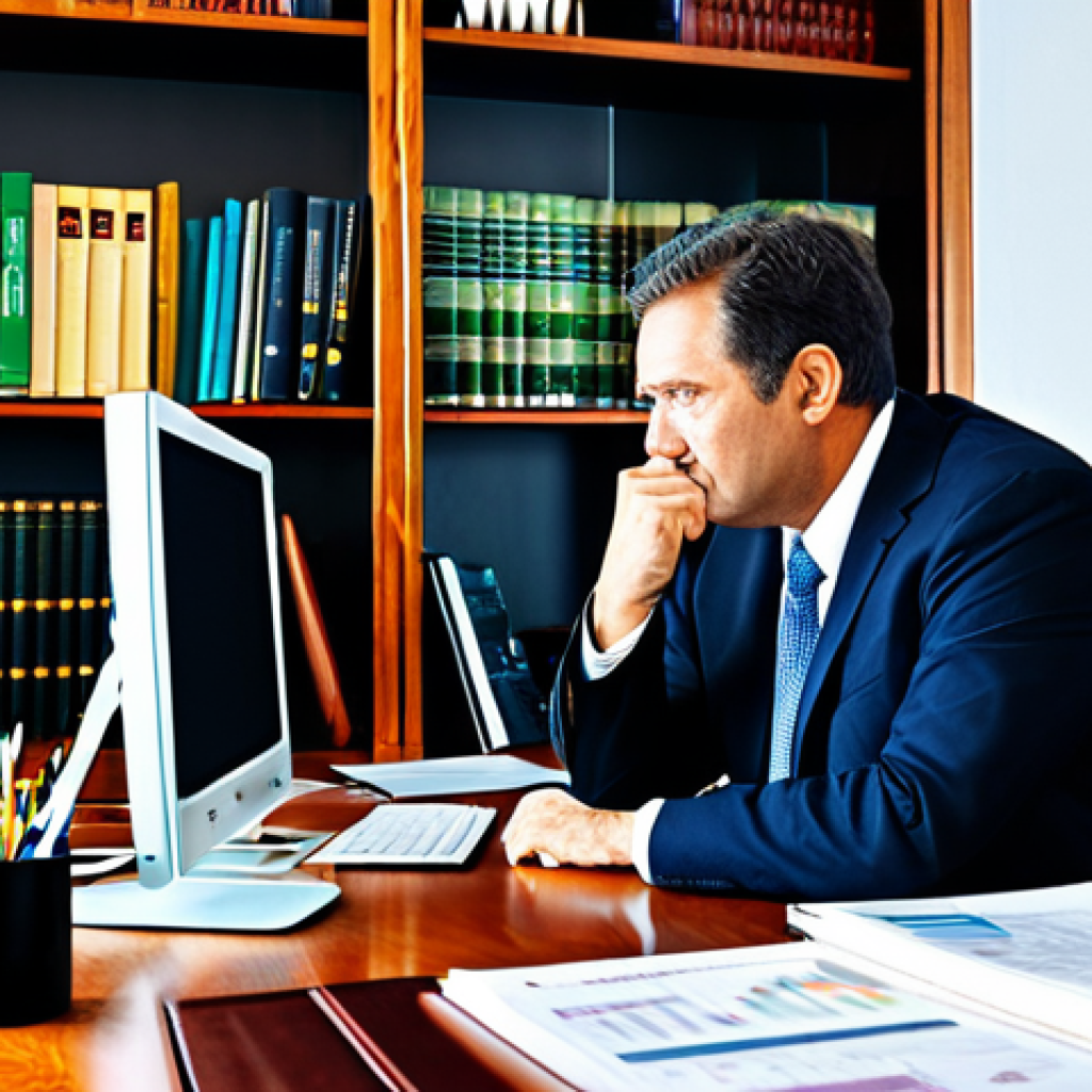 Value Investor at Desk**
"A value investor, fully clothed in professional business attire, sits at a large wooden desk in a sunlit home office, surrounded by financial statements and research documents, looking intently at a stock chart on a computer screen. Bookshelves filled with investment books line the walls. Safe for work, appropriate content, professional, perfect anatomy, natural pose, well-formed hands, proper finger count, high quality, modest clothing, family-friendly, realistic rendering."
**