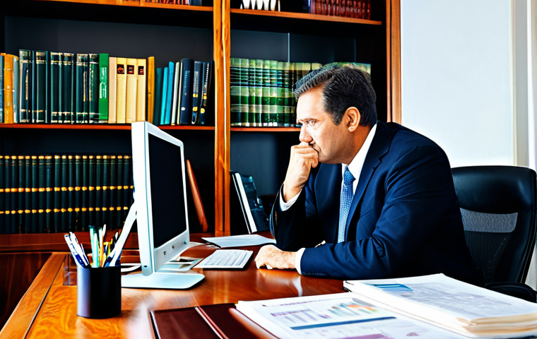 Value Investor at Desk**
"A value investor, fully clothed in professional business attire, sits at a large wooden desk in a sunlit home office, surrounded by financial statements and research documents, looking intently at a stock chart on a computer screen. Bookshelves filled with investment books line the walls. Safe for work, appropriate content, professional, perfect anatomy, natural pose, well-formed hands, proper finger count, high quality, modest clothing, family-friendly, realistic rendering."
**