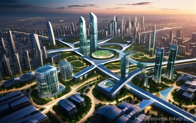 가치 투자자가 알아야 할 재무제표 분석 - **Prompt:** A sprawling, meticulously constructed futuristic city, viewed from a slightly elevated a...