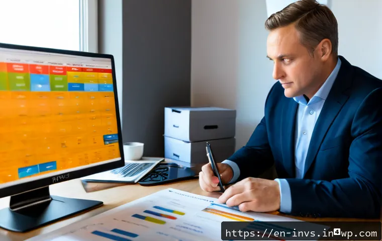 가치 투자에서의 마이크로 경제 지표 활용 - Photorealistic value investor analyzing microeconomic indicators at a clean home office desk, mature...